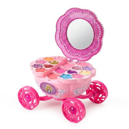 Imagem de Kit Maquiagem Infantil Carruagem Princesa Unitoys Com Sombras E Esmaltes Coloridos