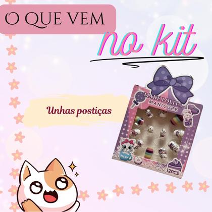 Imagem de Kit Maquiagem infantil Kawaii Completo Menina fofo fofa Premium