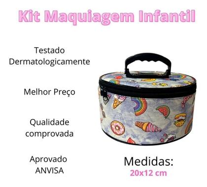 Imagem de Kit Maquiagem Maleta Infantil Batom Brilho Gloss Make Up