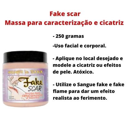 Imagem de Kit Maquiagem Pro Fake Scar Halloween Machucado Sangue Falso