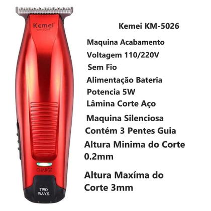 Imagem de Kit Maquina Corte Cabelo Acabamento Excelente Compra Moderno