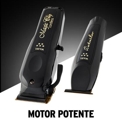 Imagem de Kit Maquina de Cortar Cabelo e Acabamento Barber Combo Sem Fio Wahl Bivolt