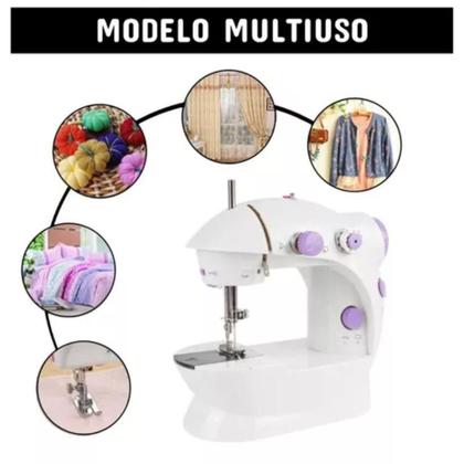 Imagem de Kit Máquina de Costura com Acessórios e Pedal Bivolt com Garantia
