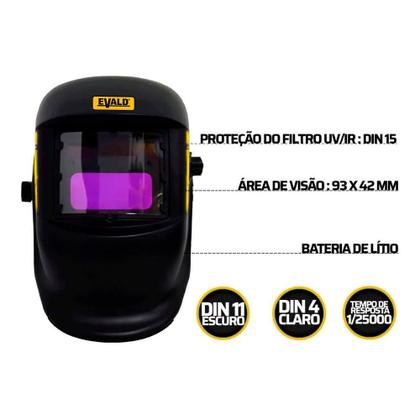 Imagem de Kit Máquina de Solda Inversora MMA-250 Painel Digital Bivolt 110/220V USK + Máscara Solda Automática