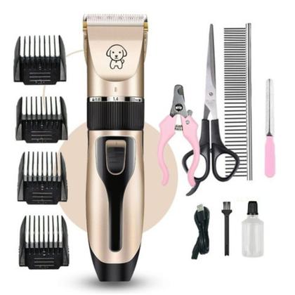 Imagem de Kit Maquina Tosa Cão Cortador Pelo Animal Pets Pente Lixa FZF-230 BIVOLT
