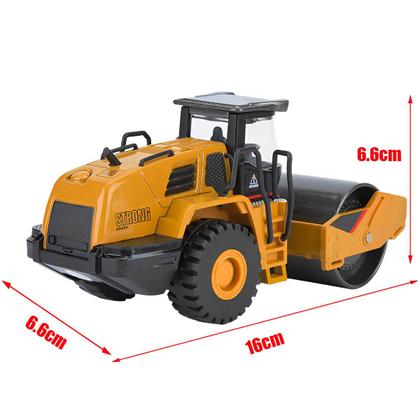 Kit Maquinas Guindaste Rolo Compactador Caminhão Top Patrola Construção Brinquedo - Huina Toys Imagem de Kit Maquinas Guindaste Rolo Compactador Caminhão Top Patrola Construção Brinquedo
