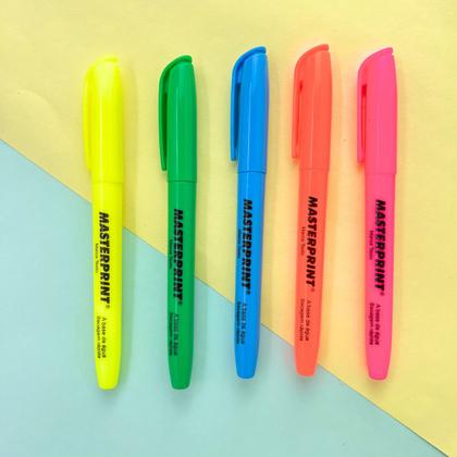 Imagem de Kit Marca Texto Cor Verde Neon Com 4 Unidades Masterprint Grifa Destaca