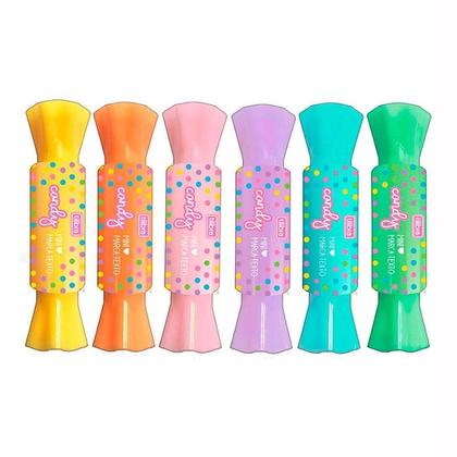 Imagem de Kit Marca Texto Mini Candy 6 Cores - Tilibra