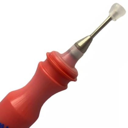 Imagem de Kit Marcador para Peças 60 ml Vermelho com Bico Longo 2,0 mm Traço Forte 6 Unidades - BADEN