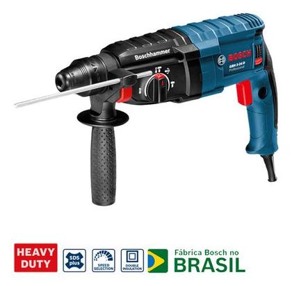 Imagem de Kit Martelete Furadeira Bosch Gbh 2-24 D Com Acessórios 220v