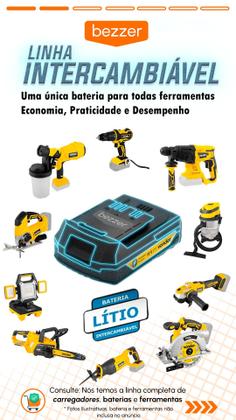 Imagem de Kit Martelete Perfurado 1,8J Vonder SDS-Plus Com Bateria 5Ah e Carregador Rompedor Furadeira