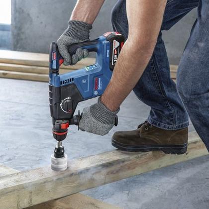 Imagem de Kit Martelete Rompedor Bosch Gbh 187 Li 18v Brushless Bateria 4a