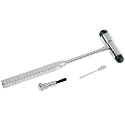 Imagem de Kit Martelo Buck Para Reflexos Com Pincel E Agulha e Goniometro Grande 36cm PVC