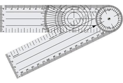 Imagem de Kit Martelo Neuro De Reflexo Babinski Trena Diapasão 256hz + Goniometro Pequeno E Goniometro Grande