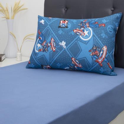 Imagem de Kit Marvel 2 Jogos Cama 100% Algodão Homem Aranha + América
