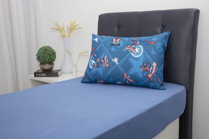 Imagem de Kit Marvel 2 Jogos Cama 100% Algodão Homem Aranha + América