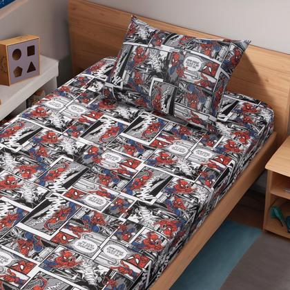 Imagem de Kit Marvel 2 Jogos Cama Homem Aranha + Vingadores Solteiro