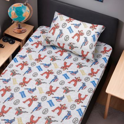 Imagem de Kit Marvel 2 Jogos Cama Homem Aranha + Vingadores Solteiro