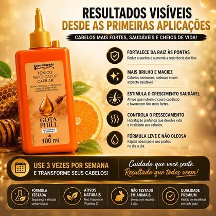 Imagem de Kit Máscara 300g + Tônico Capilar 100ml Gota Phill