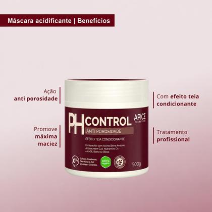Imagem de Kit Máscara de Hidratação Cachos E Ph Control Antiporosidade 500g cada Apice