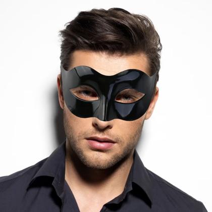 Imagem de Kit Máscara Fantasia Festa Baile Gala Masculino Feminino Preto M369