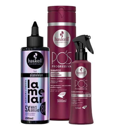 Imagem de Kit Máscara Líquida Lamelar 200ml Pós Progressiva Sh Fluido