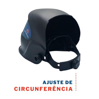 Imagem de Kit Máscara Solda Tonalidade Fixa DIN 11 Sem Regulagem + Óculos Soldador Escurecimento Automático