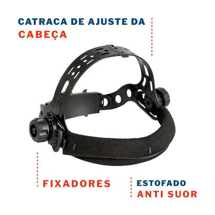 Imagem de Kit Máscara Solda Tonalidade Fixa DIN 11 Sem Regulagem + Óculos Soldador Escurecimento Automático