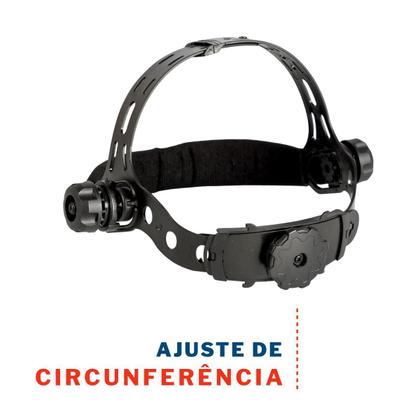 Imagem de Kit Máscara Solda Tonalidade Fixa DIN 11 Sem Regulagem + Óculos Soldador Escurecimento Automático