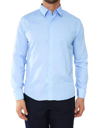 Imagem de KIT Masculino 2 Peças - Camisa Social Premium Tipo Linho Azul Marinho e Camisa Social Premium Tipo Linho Azul Claro