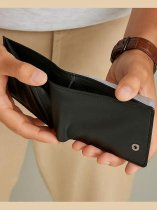 Imagem de Kit Masculino Fasolo Carteira Botão E Cinto Couro Preto 115