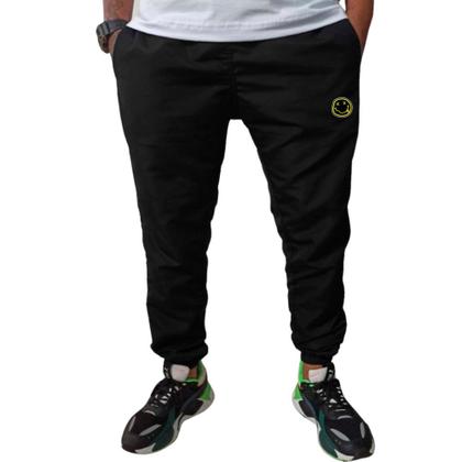 Imagem de Kit Masculino Short Moda Praia + Boné Aba Curva + Calça De Tactel Jogger