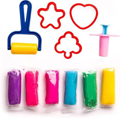 Imagem de Kit Massa de Modelar 6 Cores Mais 5 Peças Leo e Leo