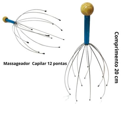 Imagem de Kit Massageadores De Madeira Cabeça Pescoço Corpo Costas Relaxamento Bem Estar Fisioterapia