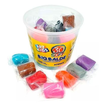 Imagem de Kit Massinha De Modelar Acrilex C/3 Massas Soft