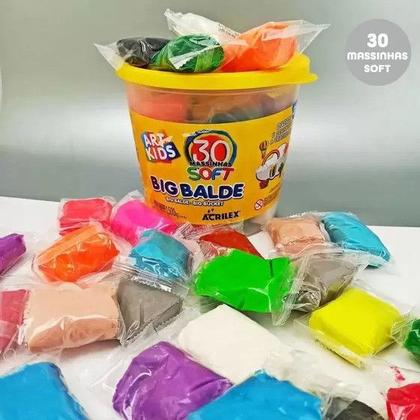 Imagem de Kit Massinha De Modelar Acrilex C/3 Massas Soft