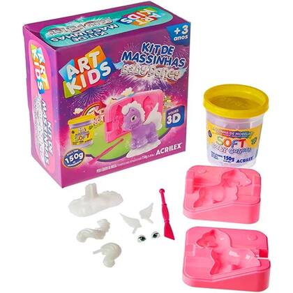 Imagem de Kit Massinha de Modelar Baby Poney com Molde 150g Art Kids