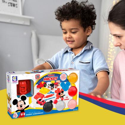 Imagem de Kit Massinha De Modelar Infantil Escolar Mickey Divertido