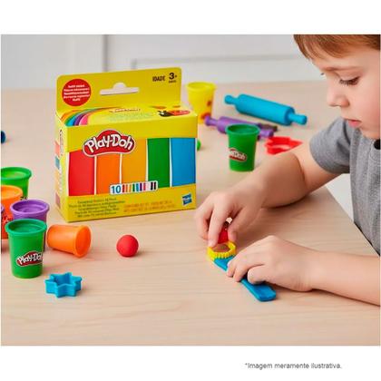 Imagem de Kit Massinha Play-Doh com 10 Cores Básicas 284g G1718 - Hasbro