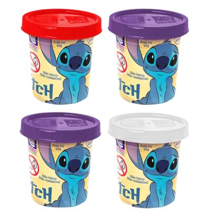 Imagem de Kit Massinha Stitch Disney Com 4 Massinhas + Acessórios De Confeitaria Para Crianças Brincarem De Fazer Doces - Cotiplás