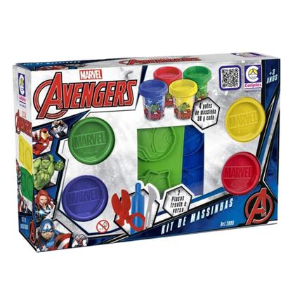 Imagem de Kit Massinhas Brinquedos Infantis: Marvel Vingadores c/ Acessórios + Spidey Amigos (3+ Anos)