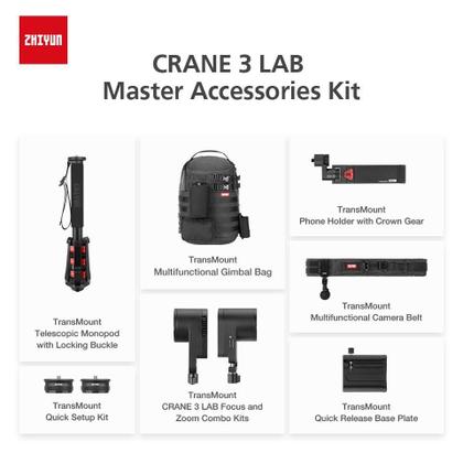 Imagem de Kit Master Acessórios Crane 3 Lab Com Mochila Multifuncional