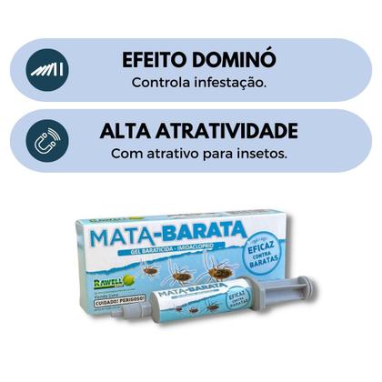 Imagem de Kit Mata Barata Gel Inseticida Armadilha 3 Unidades 10gr