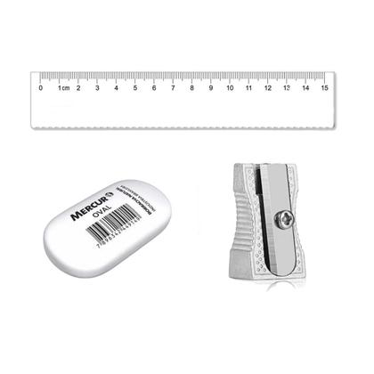 Imagem de Kit material escolar e escritório com 32 itens com folha de sulfite