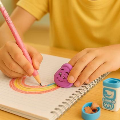 Imagem de Kit Material Escolar Fini com 2 Lápis 1 Borracha e Apontador
