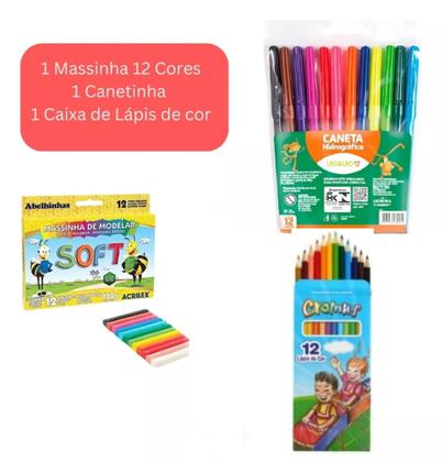 Imagem de Kit material escolar infantil 25 peças