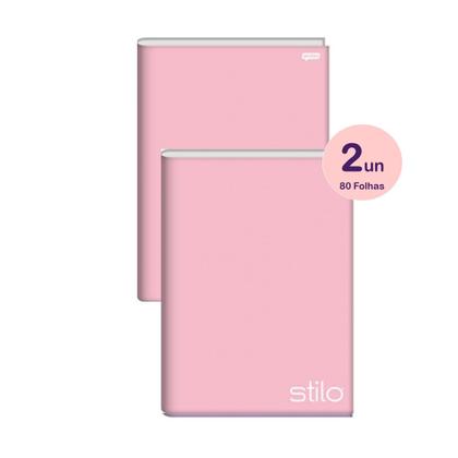 Imagem de Kit Material Escolar Volta as Aulas Infantil Menina Tom Pastel Rosa Caderno Brochura Lápis Borracha Régua Cola 11 peças