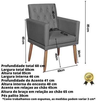 Imagem de Kit material sintético Namoradeira com Poltrona Capitone para Sala de Estar Recepção ambiente pequeno
