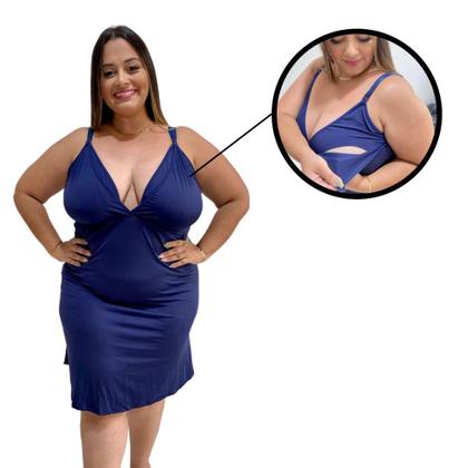 Imagem de Kit Maternidade Plus Size Camisola Amamentação + Robe até o tamanho 58
