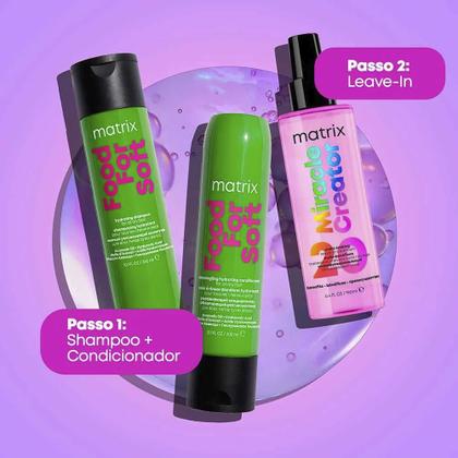 Imagem de Kit Matrix Food For Soft Shampoo 300ml + Máscara 500ml + Óleo Capilar 50ml + Spray Leave-In Miracle Creator 190ml